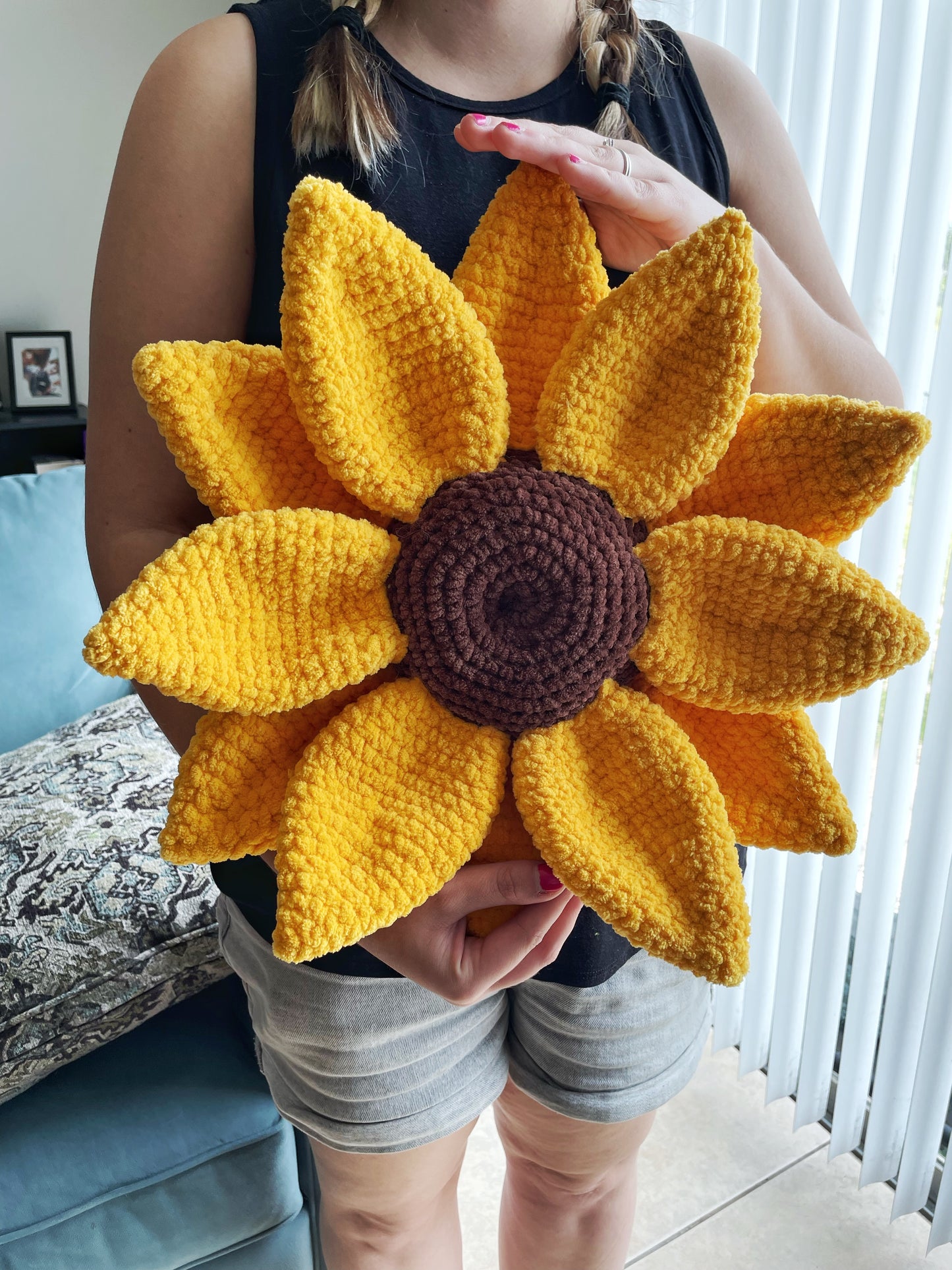 Mini Summer Sunflower Pillow PATTERN